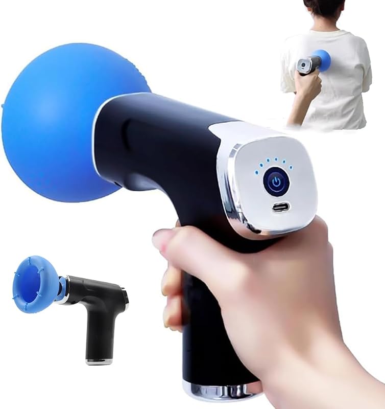 Taza de percusión de pecho de palma de silicona, removedor de esputo de pecho recargable para pacientes postrados en cama, taza de fisioterapia de pecho, dispositivo de eliminación de moco eléctrico de ajuste de 6 velocidades