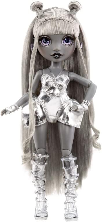 Rainbow High Shadow Series 1 Luna Madison- Grayscale Fashion Doll. 2 Metallic Grey Designer Outfits to Mix & Match, Great Gift for Kids 6-12 Years Old and Collectors