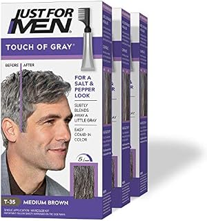 Just For Men Touch Of Gray, Gray Hair Coloring for Men with Comb