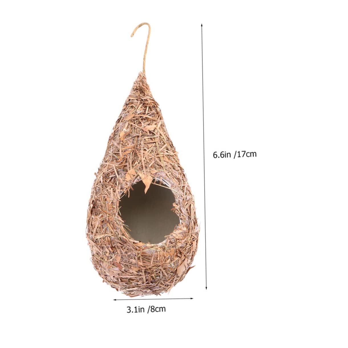Mikikit 4Pcs Premium Hanging Bird Nest Artificial Grass Weaving Bird House for Balcony Durable Outdoor Decor for Garden Patio for Bird Breeding Shelter