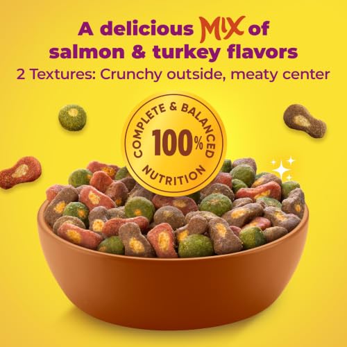Image of Meow Mix Tender Centers, Dry Cat Food, Salmon & Turkey Flavors, 4 Bags