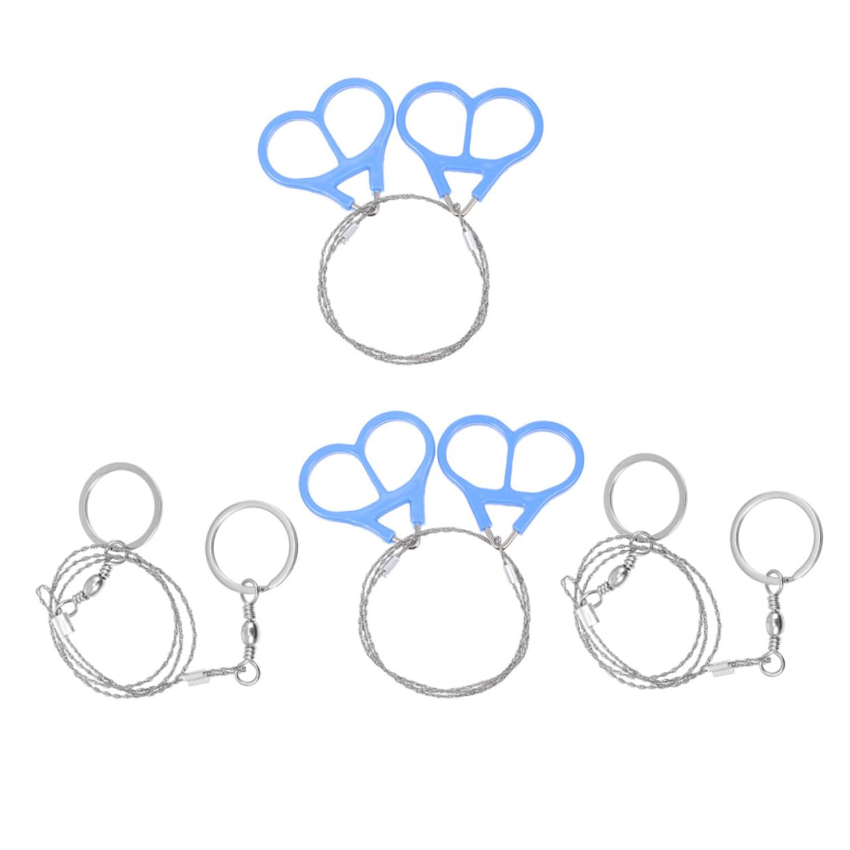 NUOBESTY 4Pcs Stainless Steel Pocket Saws for Outdoor Survival Manual Chain Saws for Camping Hiking Emergencies Lightweight Portable Wire Cutters for Efficient Timber Cutting