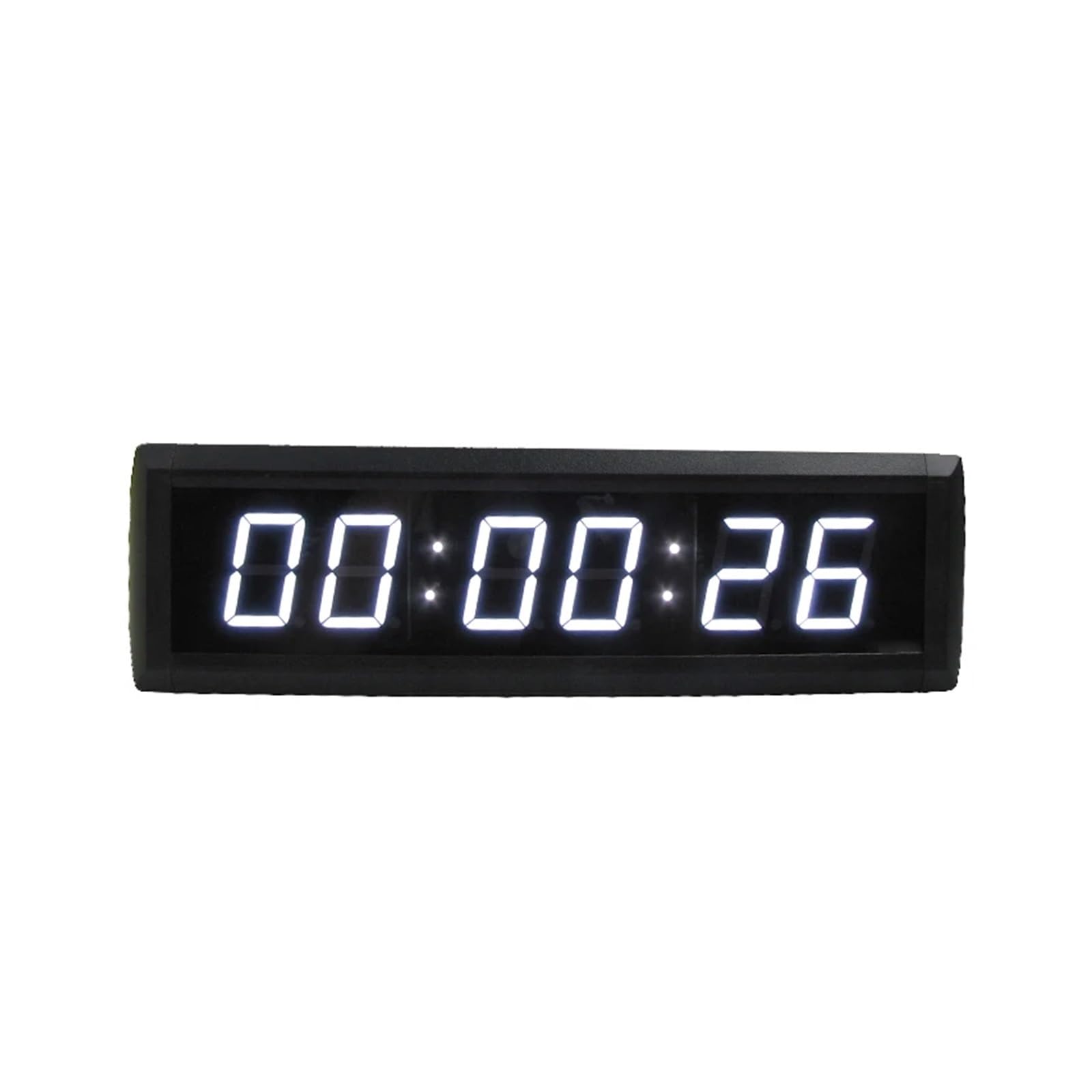Zegar LED z odliczaniem czasu, cyfrowy zegar konferencyjny, do montażu na ścianie do wnętrz, 12-24 godziny, 4,6 cm (czerwony)