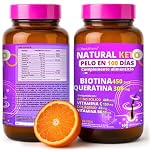 Biotina cabello piel y uñas NaturalKeto® | anticaida cabello mujer y hombre con 12 vitaminas | caida del cabello mujer | biotina para el cabello | vitaminas pelo | pastillas pelo | biotin complex