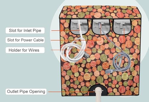 Image of Stylista Washing Machine Cover Compatible for Whirlpool 10.5 kg semi Automatic ACE 10.5 XL Abstract Multi Color