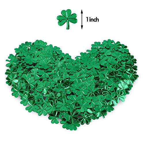 Whaline St Patrick's Day Table Decorations, 100 Pcs Plastic Good Luck Coins And 1 Oz Shamrock Clover Confetti Table Sprinkles For Irish St Patricks Party Decoration Favors Supplies #TOP2