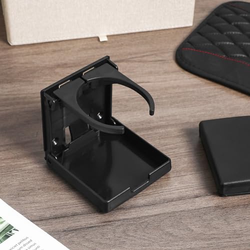Portavasos para carro OUNONA 2 piezas expandible ABS negro miniatura 7