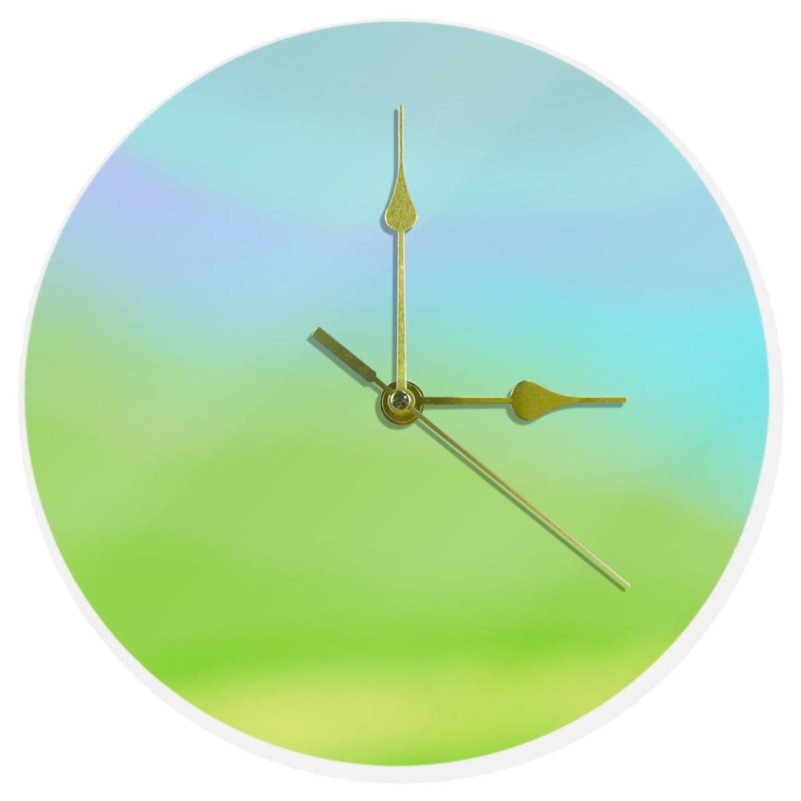 Horloge murale sans tic-tac bleu acrylique 24 cm pour stopper les bruits nocturnes