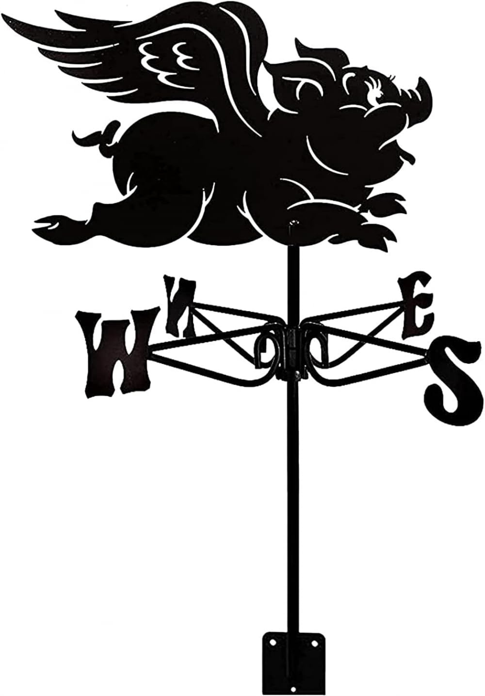 CZYLJLK Weather Vane Pig with Roof Mount Weathervane Wind Direction Indicator, Retro Weathercock Metal Garden