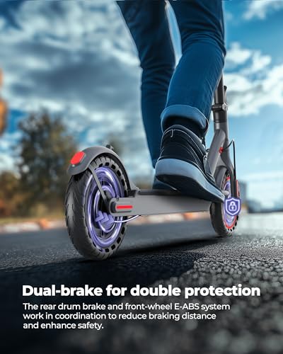 Riceel Electric Scooter, Foldable Electric Scooter, Speed up to 25 km/h, 20-30 km of autonomy, 8.5" Solid Tire, Maximum Load 120 kg, Dual Braking - Image 2