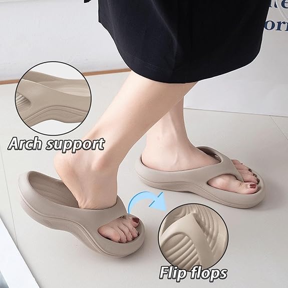 Pillow Arch Support Flip Flops, Non-Slip Orthopedic Soft Comfortable Sandals, Comfort Lightweight Flip Flops, Flops Beach Casual Slip-On Slippers2