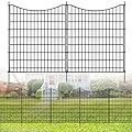 12 Panels No Dig Decorative Garden Fence, 33 in(H) X 27 ft(L) Garden Fencing Animal Barrier, Dogs Rabbits Pets Blocker, Rustproof Metal Decorative Fences for Yard, Outdoor, Patio