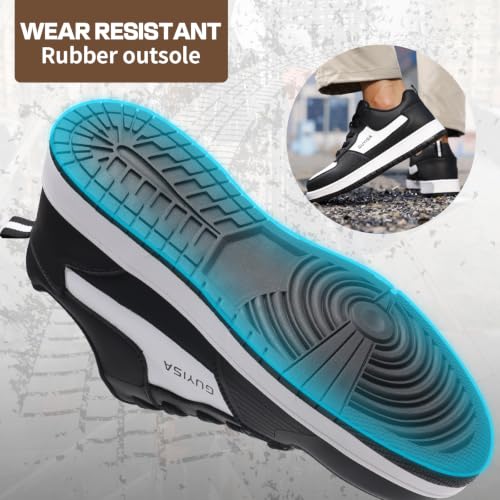 Image of Steel Toe Shoes for Women and Men, Lightweight Safety Work Shoes, Puncture Resistant Cushioned Low Top Work Sneakers for Warehouse Factory Construction