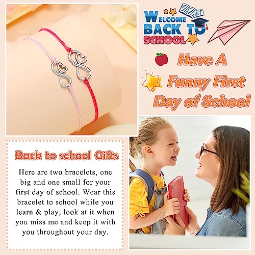 Big&Small Infinity Heart Mother Daughter Bracelets Back to School Bracelet Mommy and Me First Day of School Bracelet for Daughter Girls4