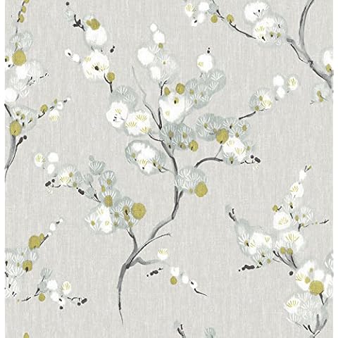 NuWallpaper NU2679 Mirei Peel & Stick Wallpaper, Yellow,blue,white,grey Cover