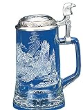 BALD EAGLE GLASS BEER STEIN Designed by JAMES MEGER