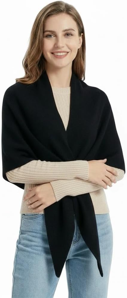 Fuxiqar Shawl Wraps for Women Cardigans Poncho Knitted Shawls and Wrap with Loop Warm Shawl Scarf Shoulder Top Sweater - Image 5