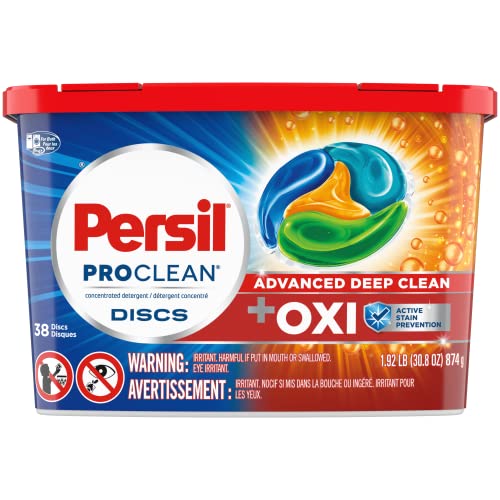 Persil Discs Laundry Detergent Pacs, Oxi, 38 Count #TOP1