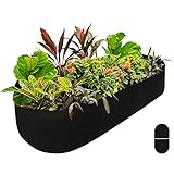 ikanboo Fabric Raised Garden Bed, Raised Planters for Outdoor Plants, Rectangle Garden Grow Bag for Herb Flower and Vegetables, 2 ft X 4 ft