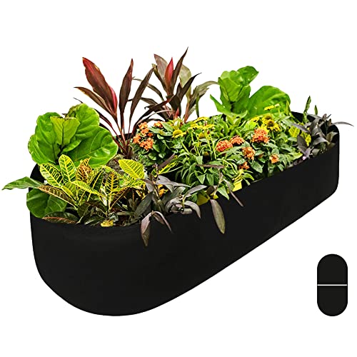 ikanboo Fabric Raised Garden Bed Raised Planters for Outdoor Plants Rectangle Garden Grow Bag for Herb Flower and Vegetables 2 ft X 4 ft