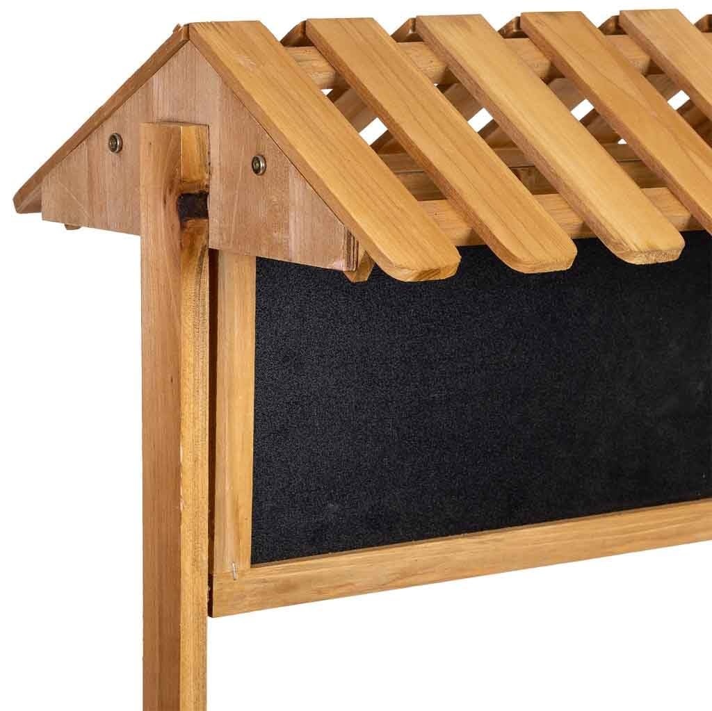 WANDERLUST DECO Expositor-estantería de madera con 3 bandejas 56x32x148h cm