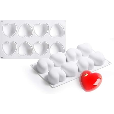 Joyeee Moule En Silicone Avec Cœurs 8 Mignon Petit Cœur Moule De Gateau Moules De Cuisson Noel Party Gateau Mousse Chocolat Pralines Moule Patisserie Dessert Idee De Cadeau Amazon Fr Cuisine