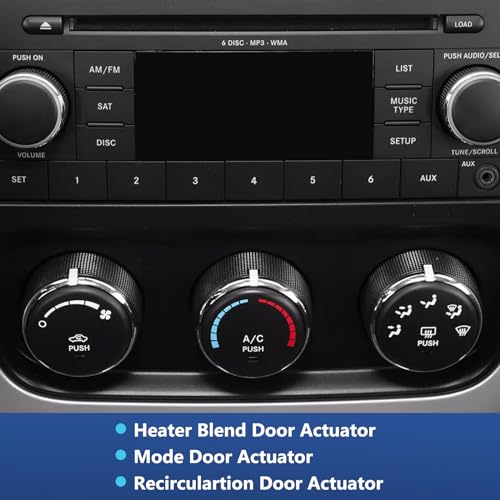 TOP-MAX HVAC Air Blend Door Actuator Compatible with 2011-2018 Jeep Wrangler Patriot Compass Dodge Journey Avenger Caliber Chrysler 200 Sebring Aspen Ram ProMaster, Replace for 68018109AA
