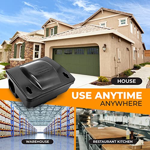 Rat Bait Station 2 Pack - Rodent Control, Safe for Pets and Children