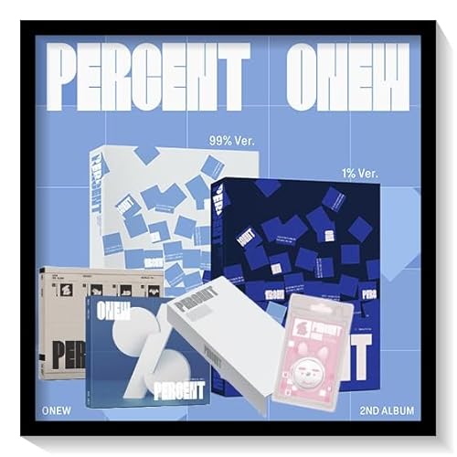 ONEW (オンユ) - 2nd Album [ PERCENT ] 韓国盤 (12) 4種 SET (Photobook 1種 (RANDOM) + Digipack 1種 (RANDOM) + PERCENT Ver. + Jewel Rabbit Ver.)) [並行輸入品]のサムネイル