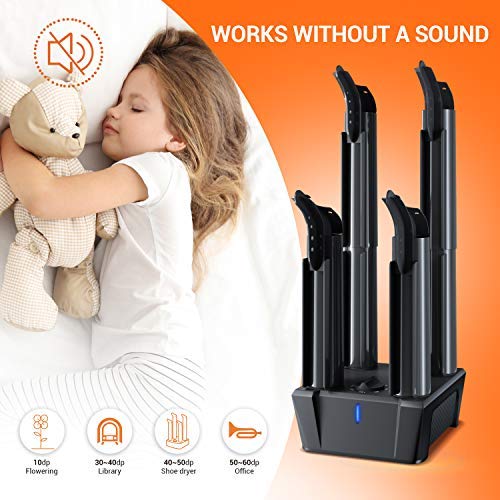 Ohuhu Premium Boot Dryer with Timer and Overheat Protection - Fast, Quiet Drying for Work Boots, Gloves, Hats, Ski Boots, and More