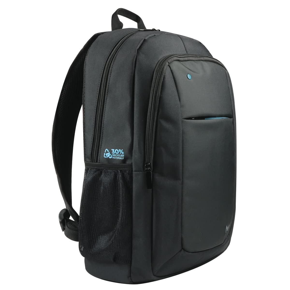 Mobilis Sac à Dos éco-conçu pour PC Portable 14-16", 23L, Sac Fabriqué de Matériaux Recyclés, Bretelles Ergonomiques, Passant Trolley, Noir