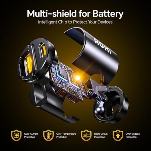 AOHI 45W USB-C Car Charger with 30W QC, Dual-Port Fast Charging Adapter - image 9