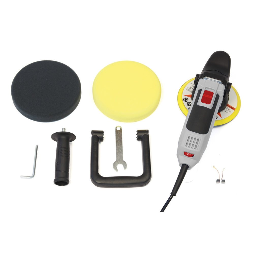 Dino KRAFTPAKET Lucidatrice eccentrica 640220 9mm-650W, set infinitamente variabile con spugna lucidante, tampone lucidante, borsa per auto, barca a motore