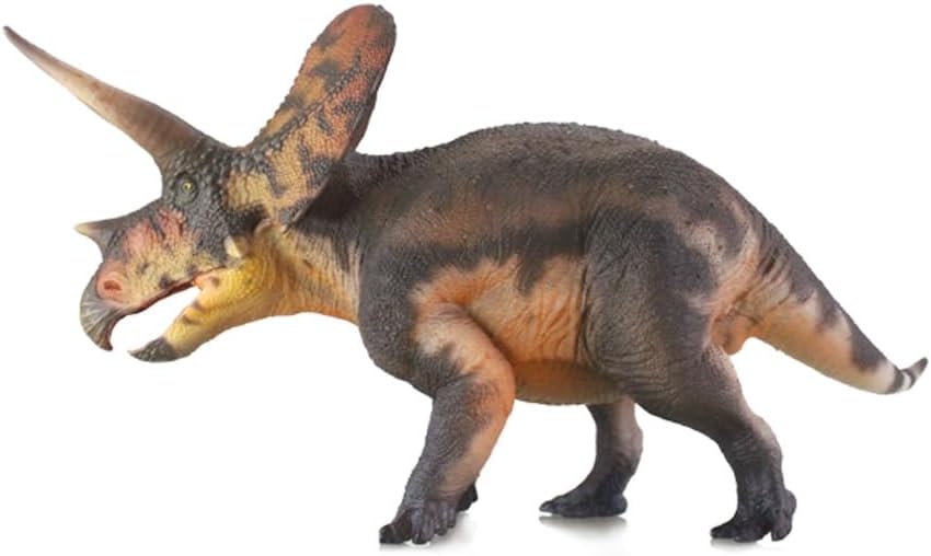 Prehistoric Dinosaur Animal Model, 1/35 Scale Haolonggood Torosaurus Display Figurine, Educational Collectible Replica (Shan Xiong Xin)