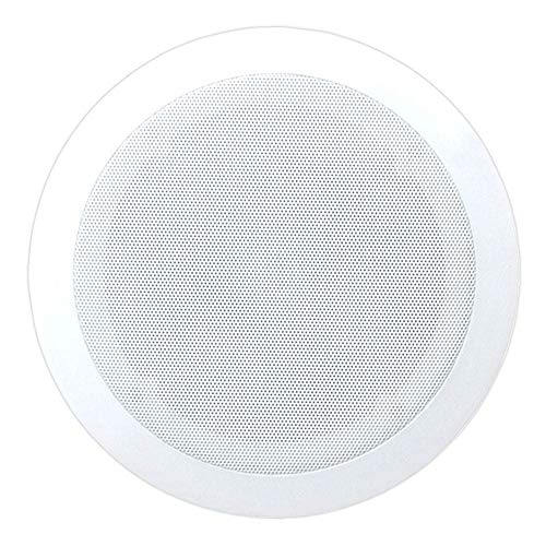 Pyle Pdic51Rd 150 Watt 5.25 Inch Round Flush Mount In-Wall Or Ceiling Home Audio Subwoofer Speaker System, Pack Of 8, White #TOP2