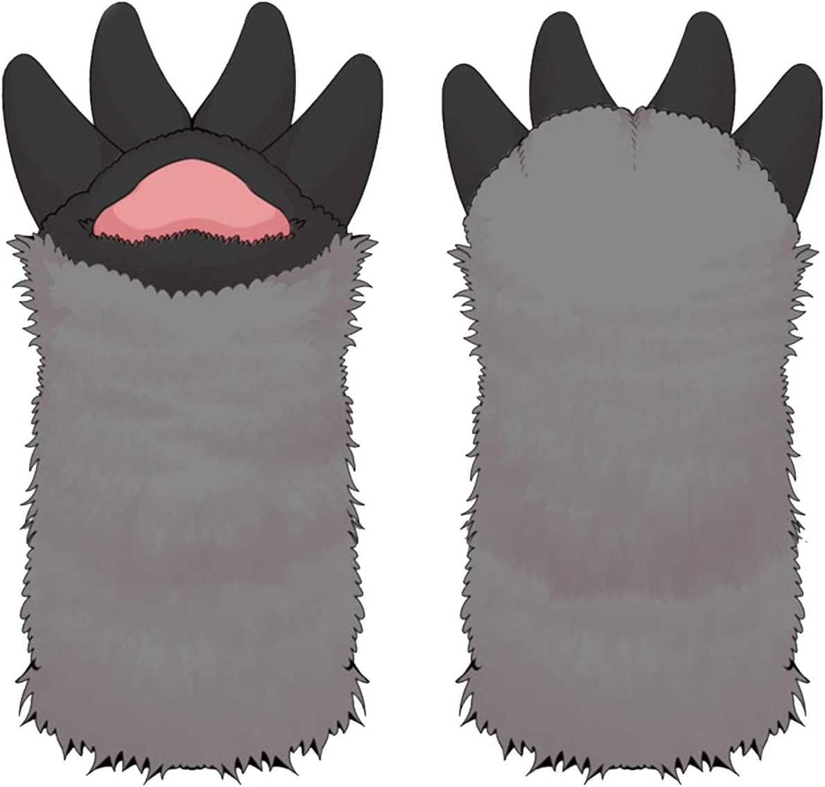 Students Cosplay Animals Gloves Mittens Vividly Plush Cute Cartoon Gloves for Women Men Carnival Party Halloween