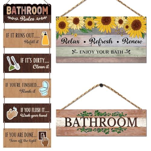 Image of Chaka Chaundh - Kitchen Plaque Quotes Wall Hanging Decor - Restaurant Quotes Sign Board Decor - Dining Quotes Sign Wall Plates Decor Items - Set of 3 (Relax- Refresh-Renew-Set)