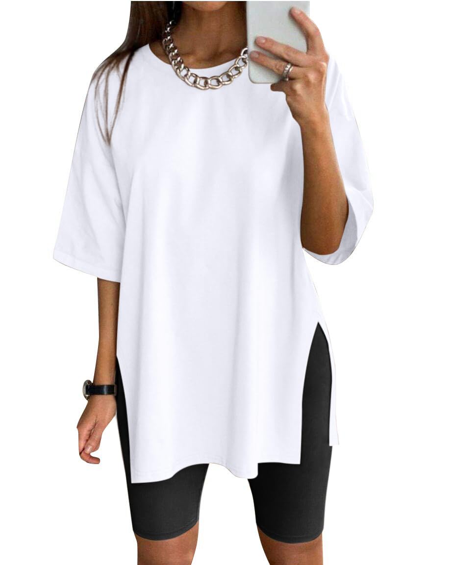 Women's Summer Casual T-Shirt, Short Sleeve, Oversized Workout Top