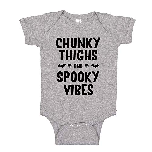 Image of Chunky Thighs and Spooky Vibes Baby Bodysuit or Toddler T-Shirt for Halloween