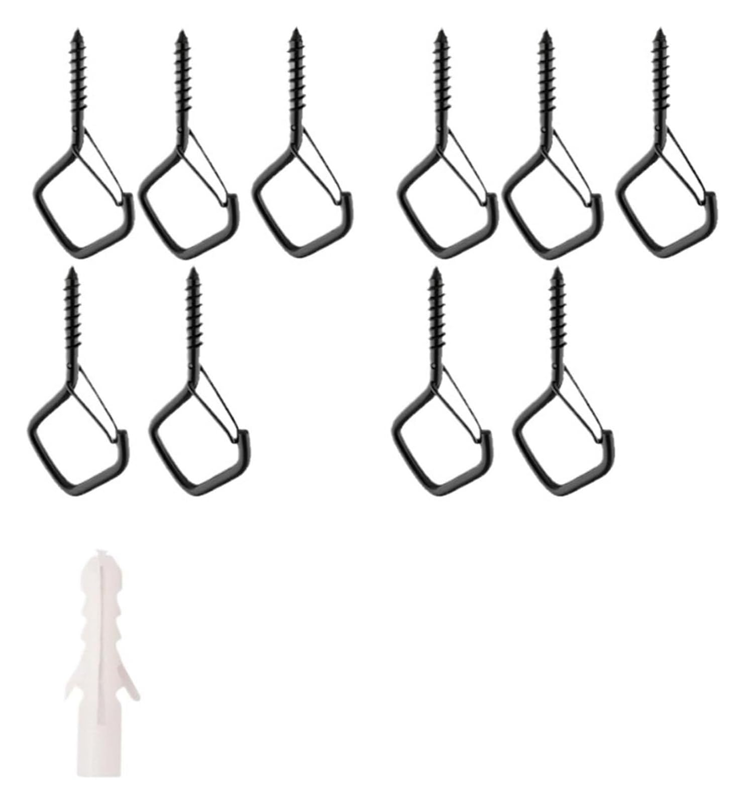 DQZRTUECA Square Snap Screw Gutter Hooks for Outdoor String Lights 10 Pack