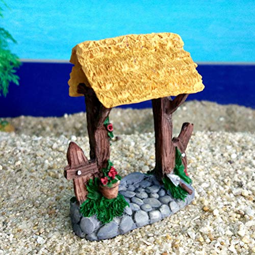 HEALLILY Modelo de Resina Mini Portão de Jardim Móveis Em Miniatura para O Jardim de Fadas Ornamento