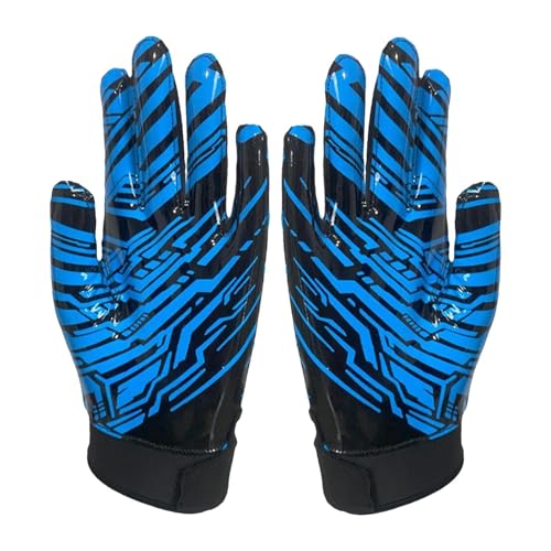 Zuasdvnk Fußballhandschuhe, Fußballhandschuhe für Jugendliche – 2 rutschfeste Fußballhandschuhe | Fußballhandschuhe für Jugendliche, breite Empfänger, Strumpfhose mit Griff, super klebrig für