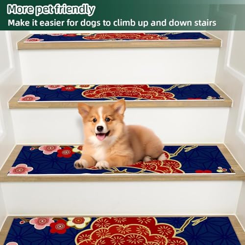 Evita caídas en escaleras con peldaños antideslizantes de madera diseño japonés 15 piezas 6