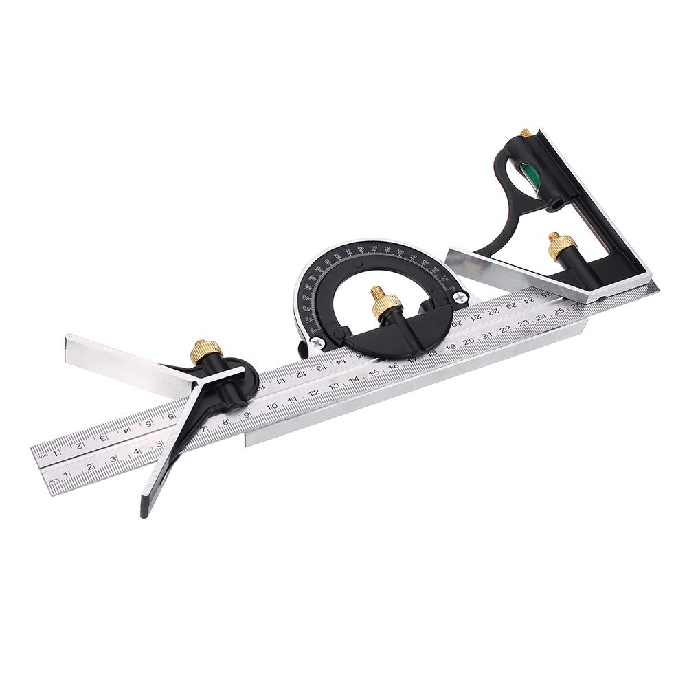300 mm/600 mm multifunción combinación de ángulo cuadrado de alta precisión transportador carpintero herramienta de medición – 300 mm