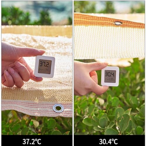 Malla de protección solar beige 85% para patio y pérgola 7