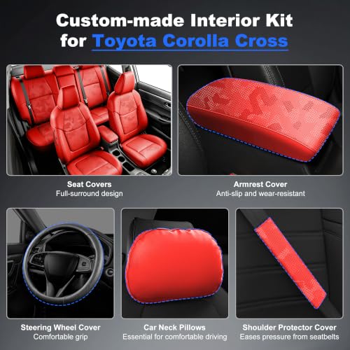 Image of AOMSAZTO Camo Seat Covers for Toyota Corolla Cross 2022-2026 Full Set