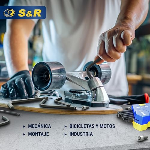 Miniatura 7 de S R Llaves Allen 13 Pzs. Juegos Llaves Allen Profesionales Largas Y Pequeñas. Juego Allen Key Set Para Coche Motos Y Bicicleta. Con Llave Allen 6mm 8mm Y 10 Mm. Llaves Hexagonales Metricas