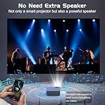 Projector with Two-way Bluetooth, Mini Projector with Projector Screen, Full HD 1080P Portable Video Projector, Home Movie Projector Compatible with HDMI/USB/Smartphone - Image 5