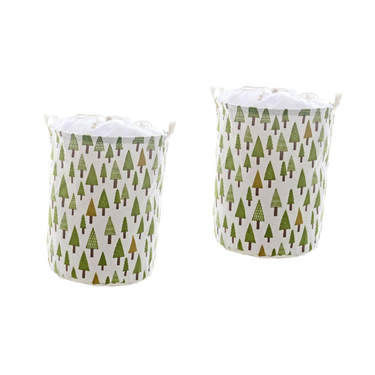 Paniers de rangement pour tissus en lot de 2 au design épuré et sobre