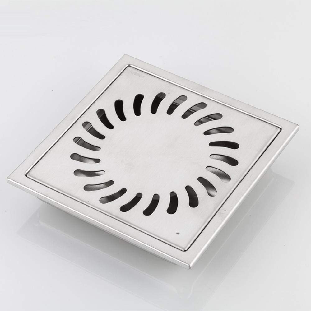 Odpływ podłogowy, odpływ podłogowy w łazience, odpływ podłogowy pod prysznicem 1 szt. odpływy ze stali nierdzewnej kwadratowe 15X15 cm antyzapachowe pokrycie podłogi w łazience odpływy odpływy pryszni